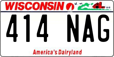 WI license plate 414NAG