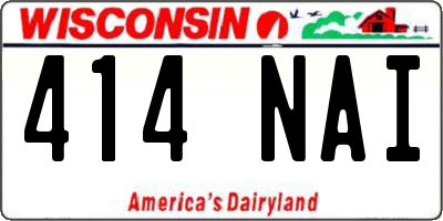 WI license plate 414NAI
