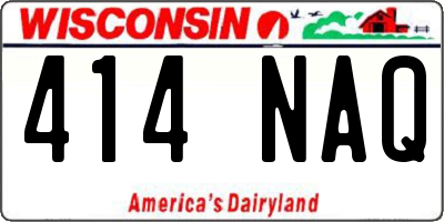 WI license plate 414NAQ