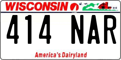 WI license plate 414NAR