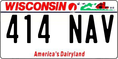 WI license plate 414NAV