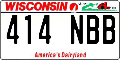 WI license plate 414NBB