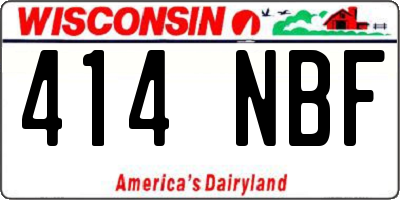WI license plate 414NBF