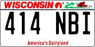 WI license plate 414NBI
