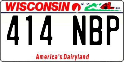 WI license plate 414NBP