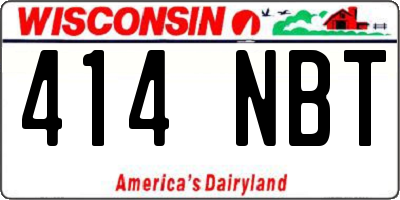 WI license plate 414NBT