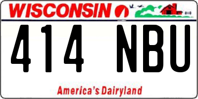 WI license plate 414NBU