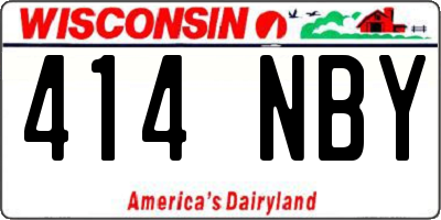 WI license plate 414NBY