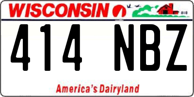WI license plate 414NBZ