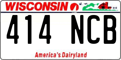 WI license plate 414NCB