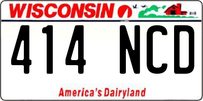 WI license plate 414NCD