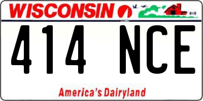 WI license plate 414NCE