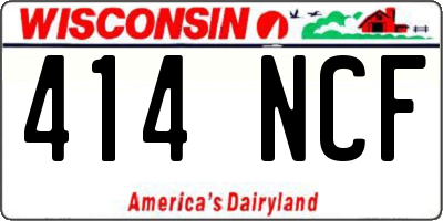 WI license plate 414NCF