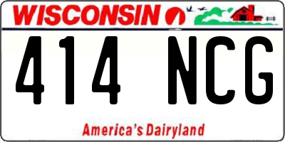 WI license plate 414NCG