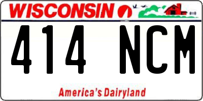 WI license plate 414NCM