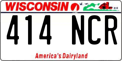 WI license plate 414NCR