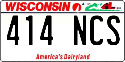 WI license plate 414NCS