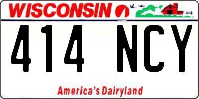 WI license plate 414NCY