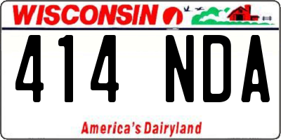 WI license plate 414NDA