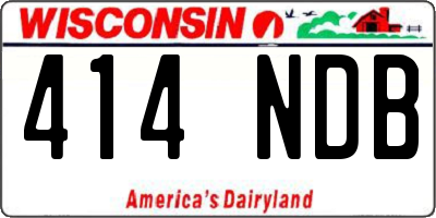 WI license plate 414NDB