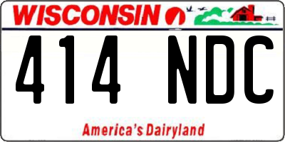 WI license plate 414NDC