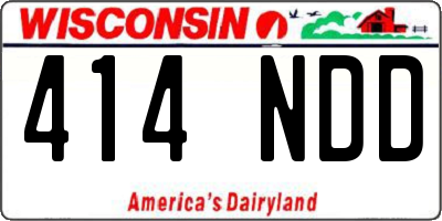 WI license plate 414NDD