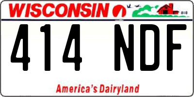 WI license plate 414NDF