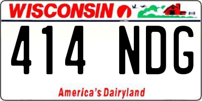 WI license plate 414NDG