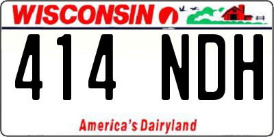 WI license plate 414NDH