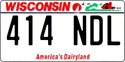 WI license plate 414NDL