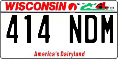 WI license plate 414NDM