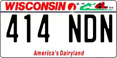 WI license plate 414NDN