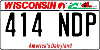 WI license plate 414NDP