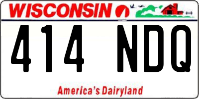 WI license plate 414NDQ