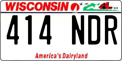 WI license plate 414NDR