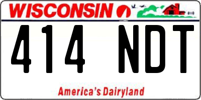 WI license plate 414NDT