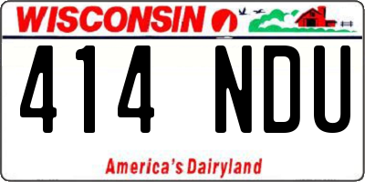 WI license plate 414NDU