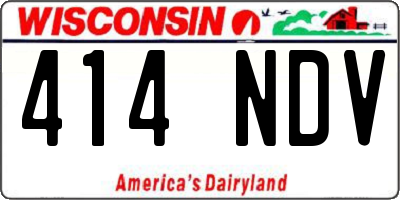 WI license plate 414NDV