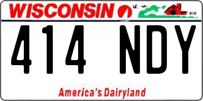 WI license plate 414NDY