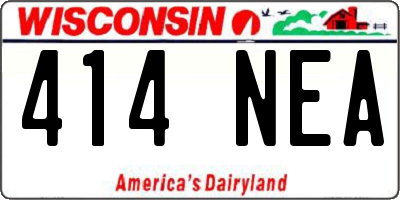 WI license plate 414NEA