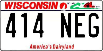 WI license plate 414NEG