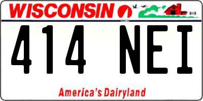 WI license plate 414NEI