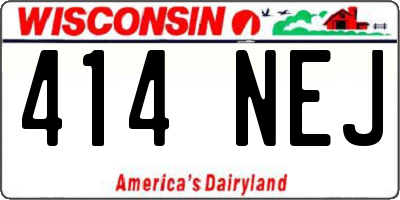 WI license plate 414NEJ