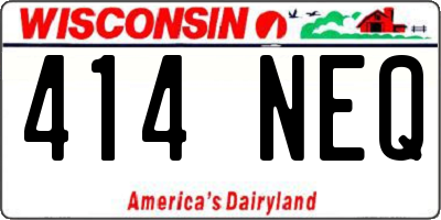 WI license plate 414NEQ