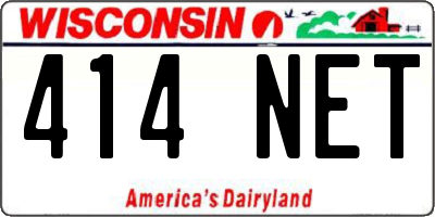 WI license plate 414NET
