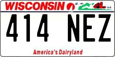 WI license plate 414NEZ