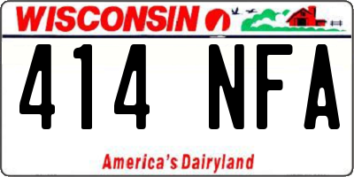 WI license plate 414NFA