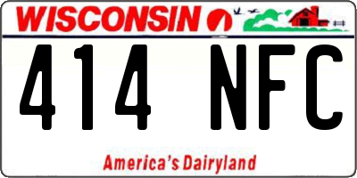 WI license plate 414NFC