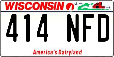 WI license plate 414NFD