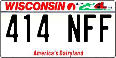 WI license plate 414NFF